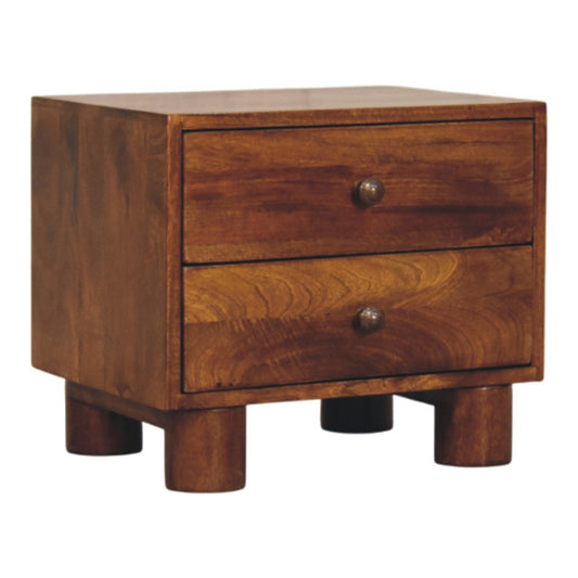 Boston 2 Drawer Chestnut Nightstand