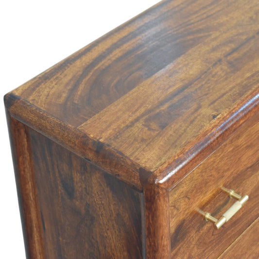 Belize 3-Drawer Wooden Chest - Chestnut