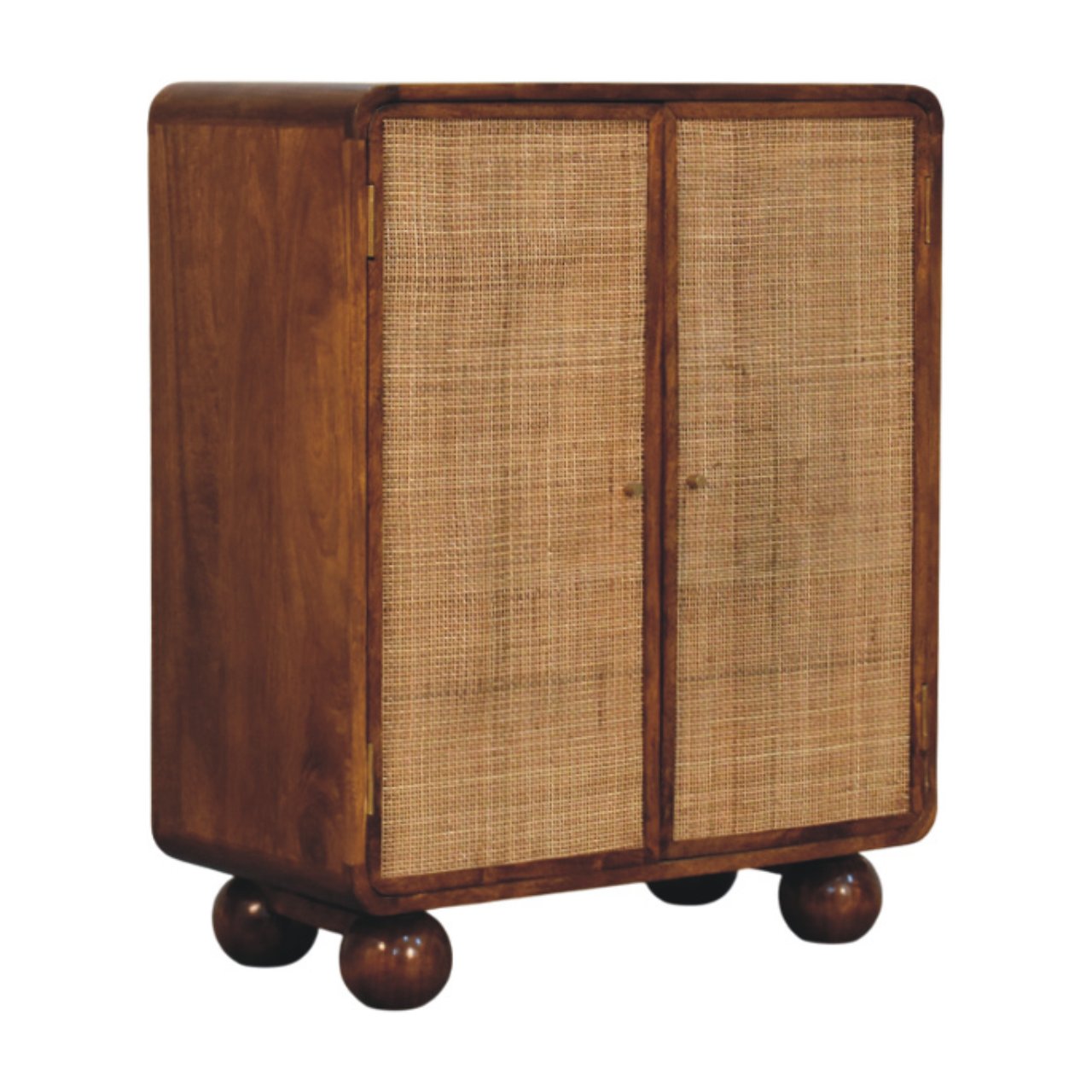 Bahama 2 Door Rattan Cabinet - Chestnut