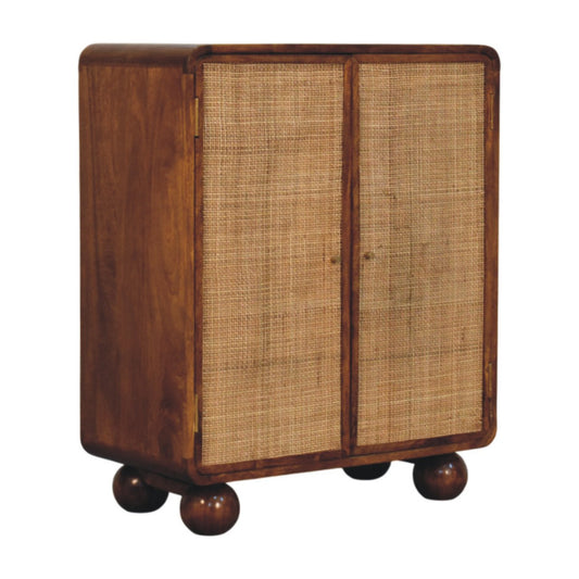 Bahama 2 Door Rattan Cabinet - Chestnut