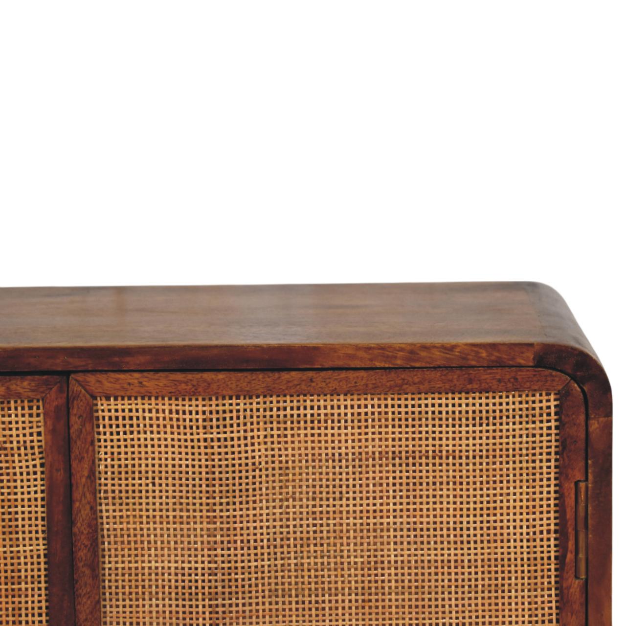 Bahama 2 Door Rattan Cabinet - Chestnut
