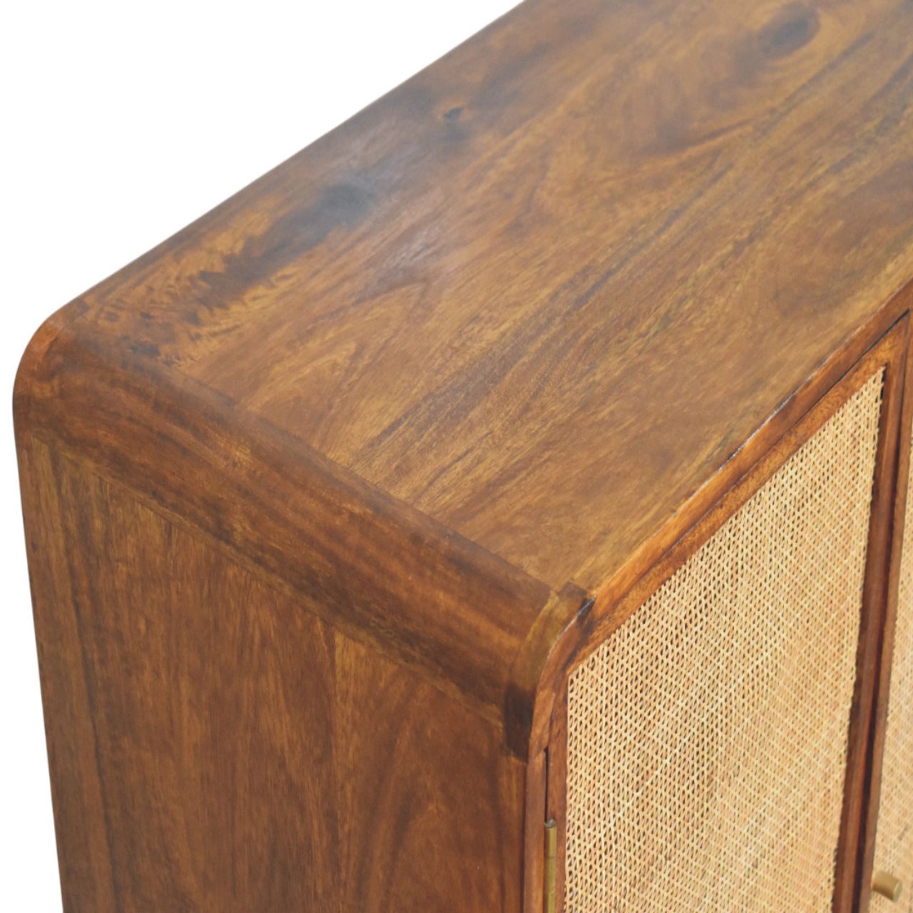 Bahama 2 Door Rattan Cabinet - Chestnut