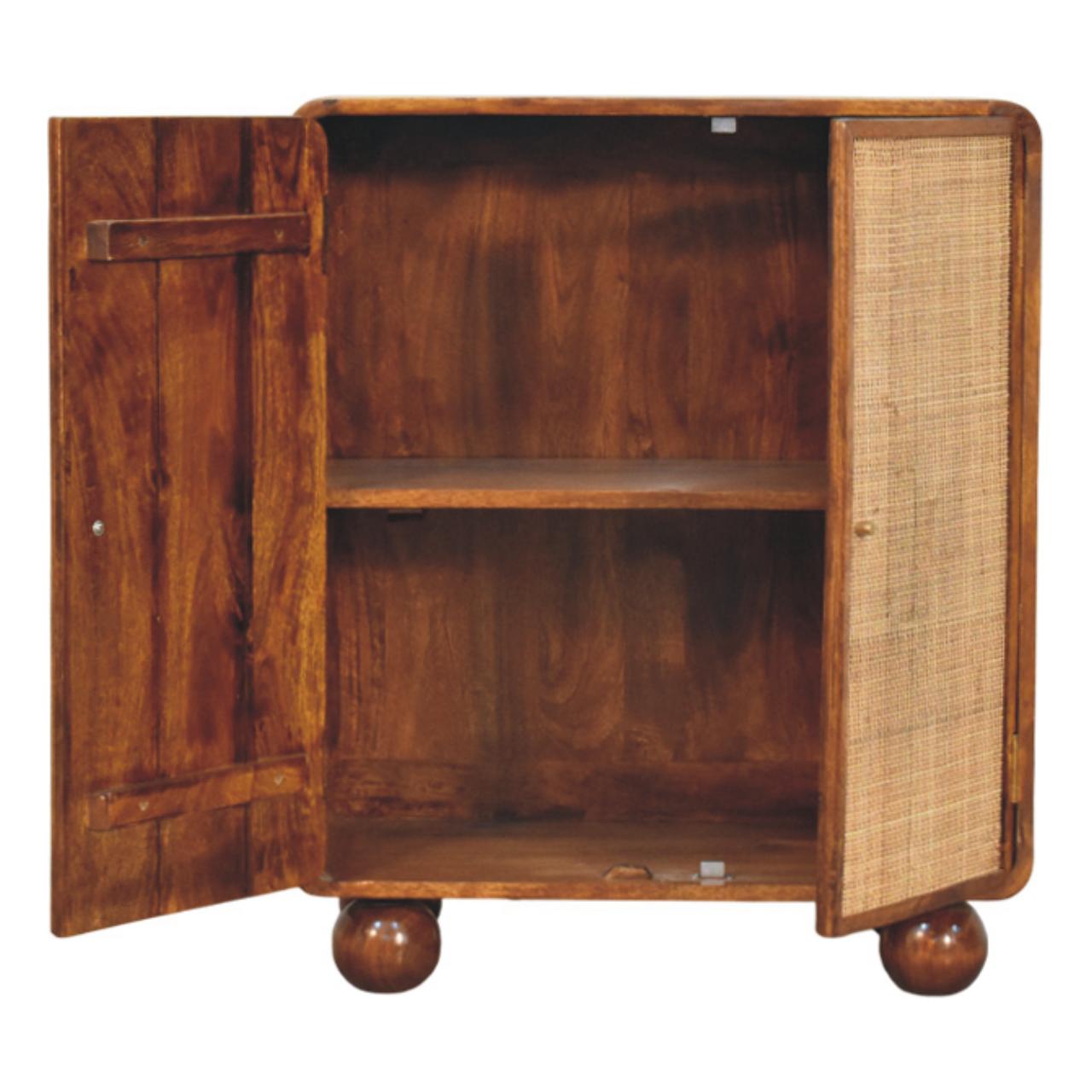 Bahama 2 Door Rattan Cabinet - Chestnut