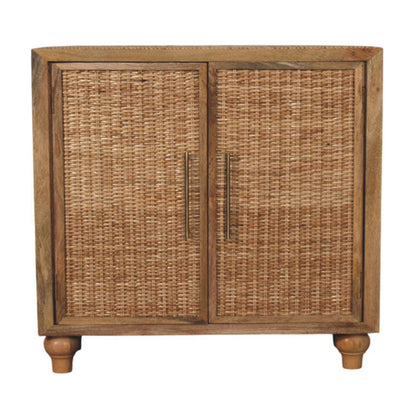 Cotswolds 'Oak' 2-Door Rattan Cabinet