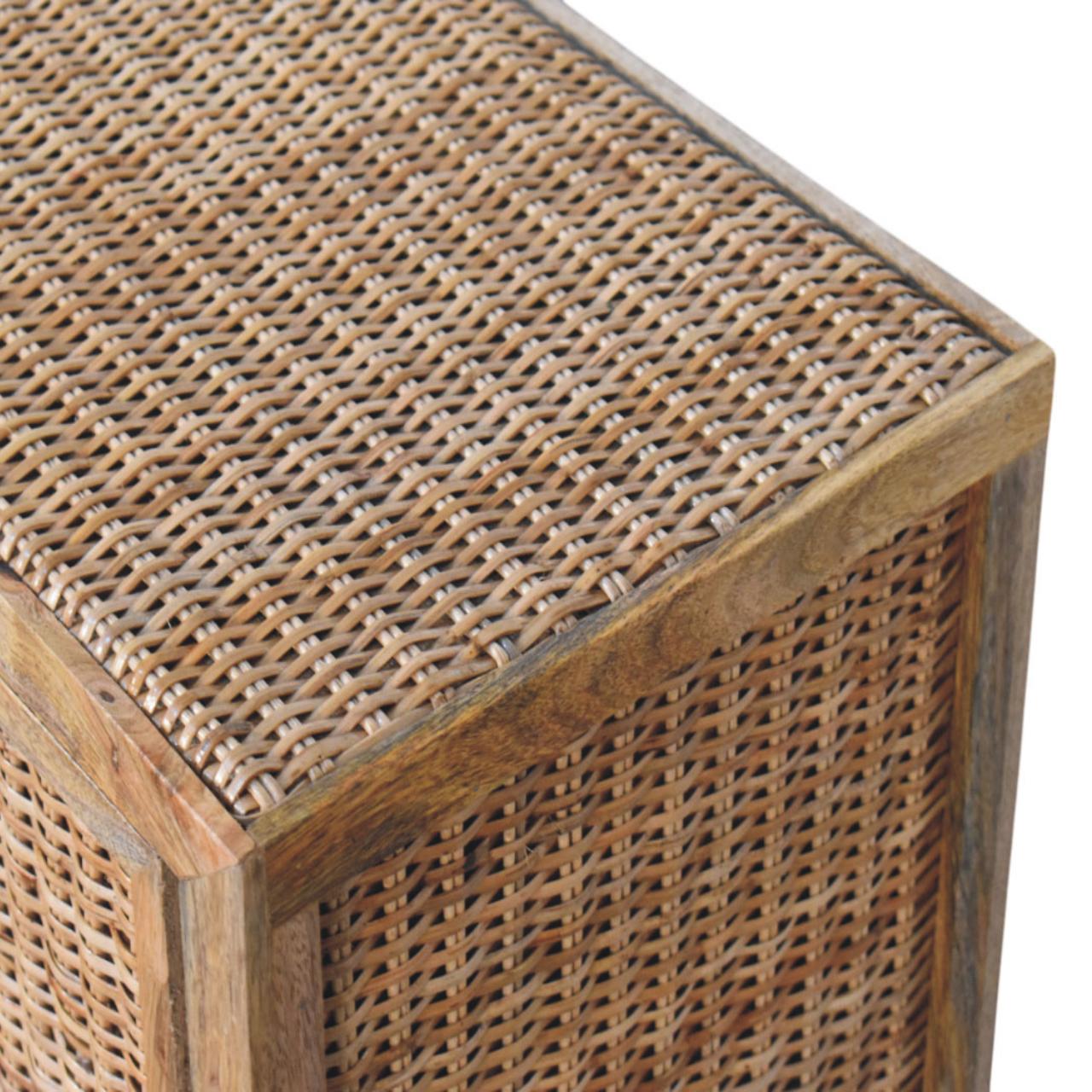 Cotswolds 'Oak' 2-Door Rattan Cabinet
