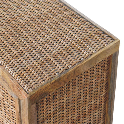 Cotswolds 'Oak' 2-Door Rattan Cabinet