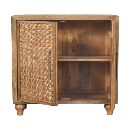 Cotswolds 'Oak' 2-Door Rattan Cabinet