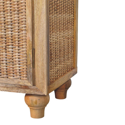 Cotswolds 'Oak' 2-Door Rattan Cabinet
