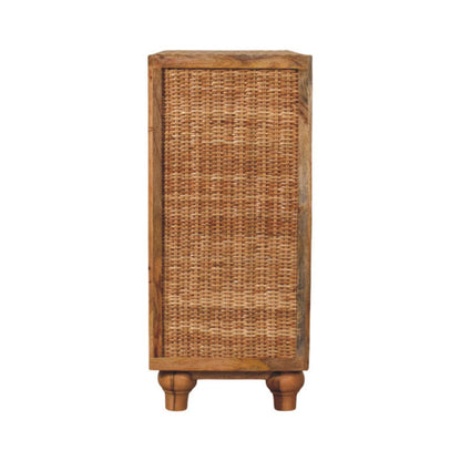 Cotswolds 'Oak' 2-Door Rattan Cabinet
