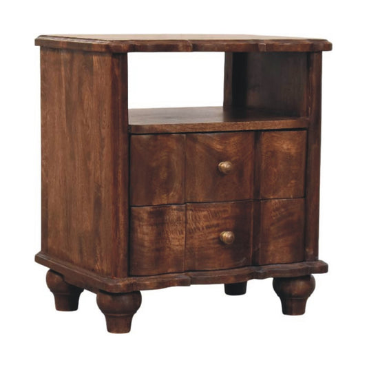 Coast Roasted Shelf Bedside Table