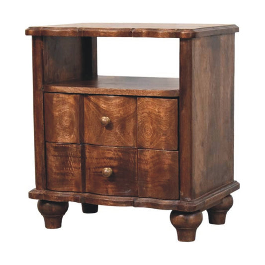Coast Roasted Shelf Bedside Table