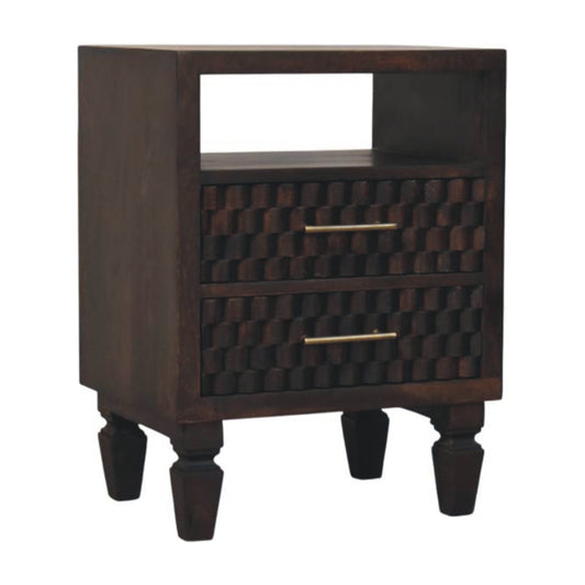 Eternity Carved Bedside Table