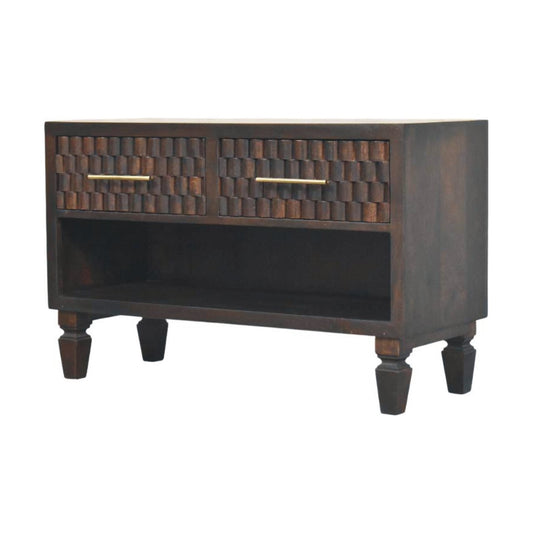 Eternity Carved Shoe Storage Bench