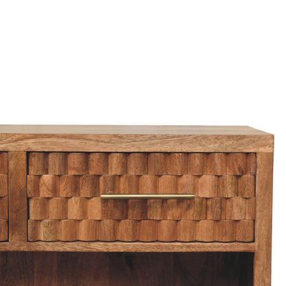 Eternity Carved Entryway Shoe Cabinet