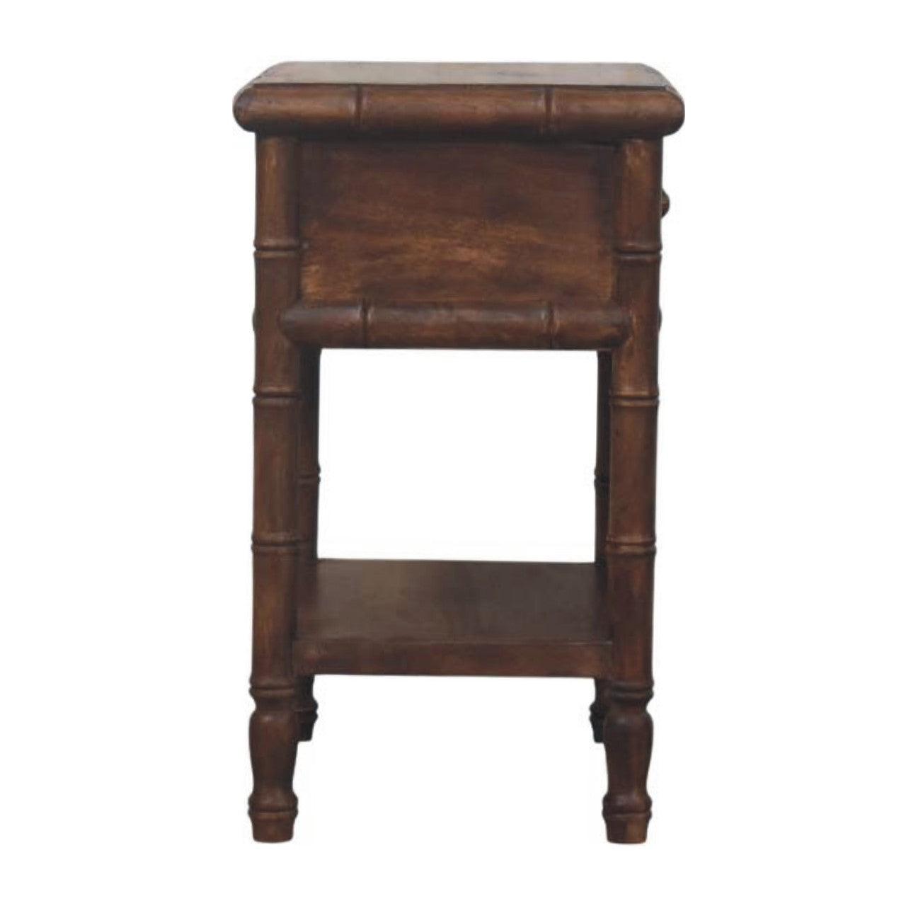Peking Bamboo Carved Nightstand - Roast Almond