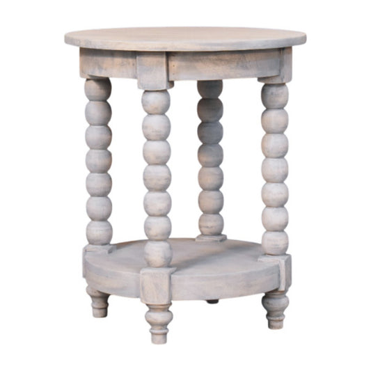 Washed Round End Table