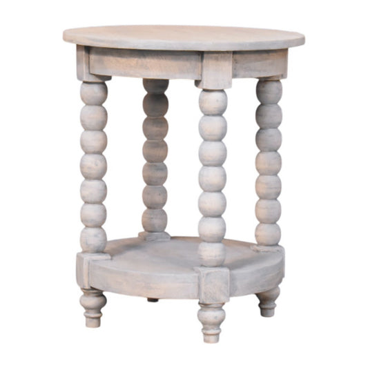 Washed Round End Table