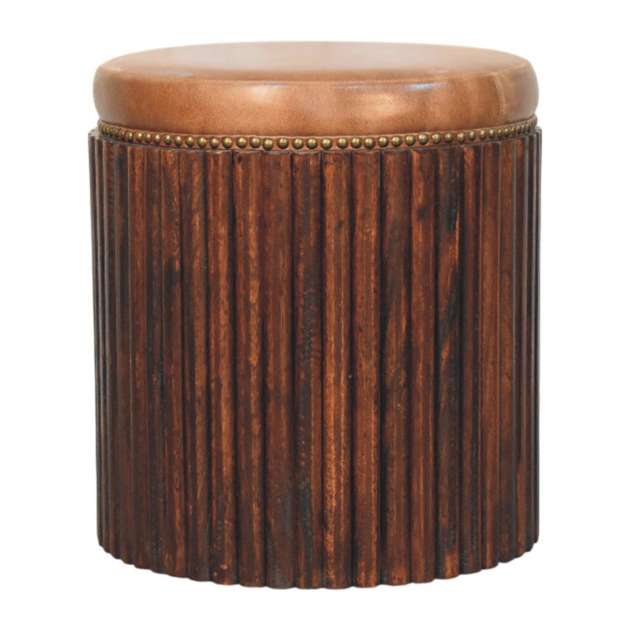 Club House Leather Accent Low Bar Stool