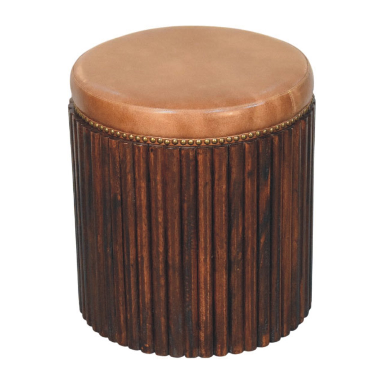 Club House Leather Accent Low Bar Stool