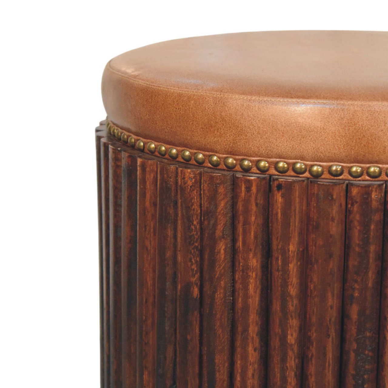 Club House Leather Accent Low Bar Stool
