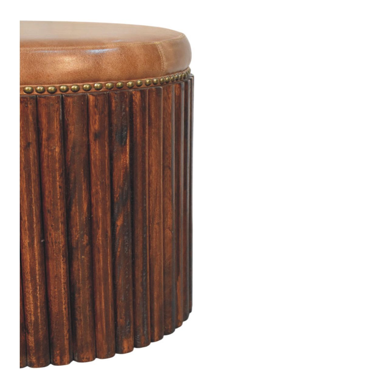 Club House Leather Accent Low Bar Stool