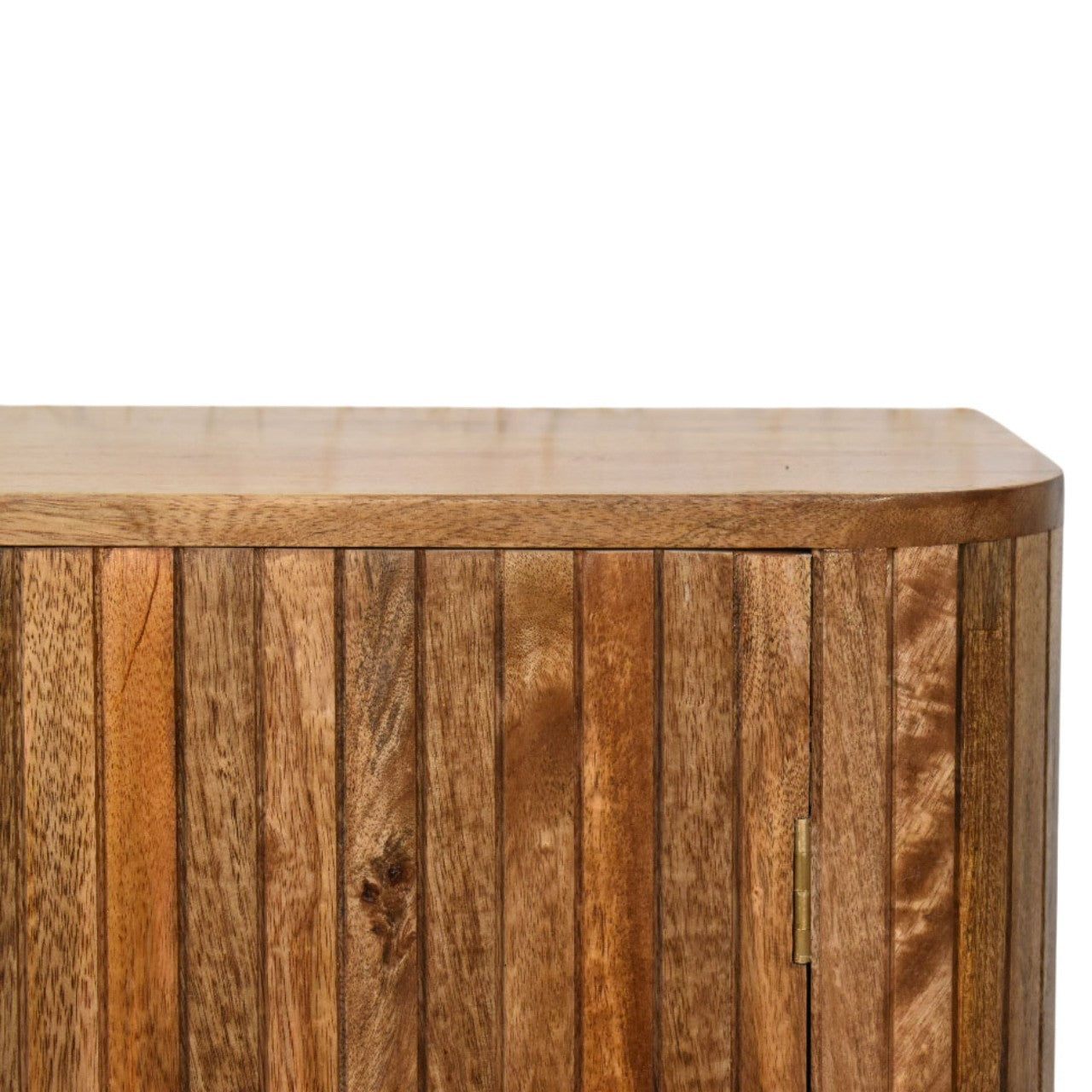 Havana Wooden Grooved 2 Door Cabinet - Golden Teak