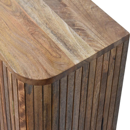Havana Wooden Grooved 2 Door Cabinet - Golden Teak