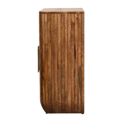 Havana Wooden Grooved 2 Door Cabinet - Golden Teak