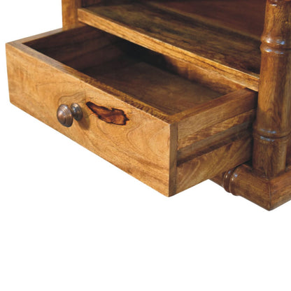 Peking Bamboo Low Bedside - Amber Oak