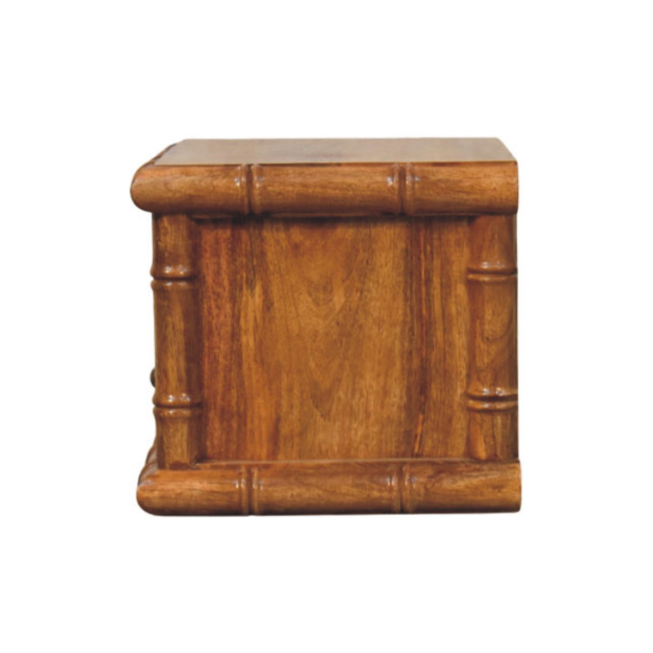Peking Bamboo Low Bedside - Amber Oak