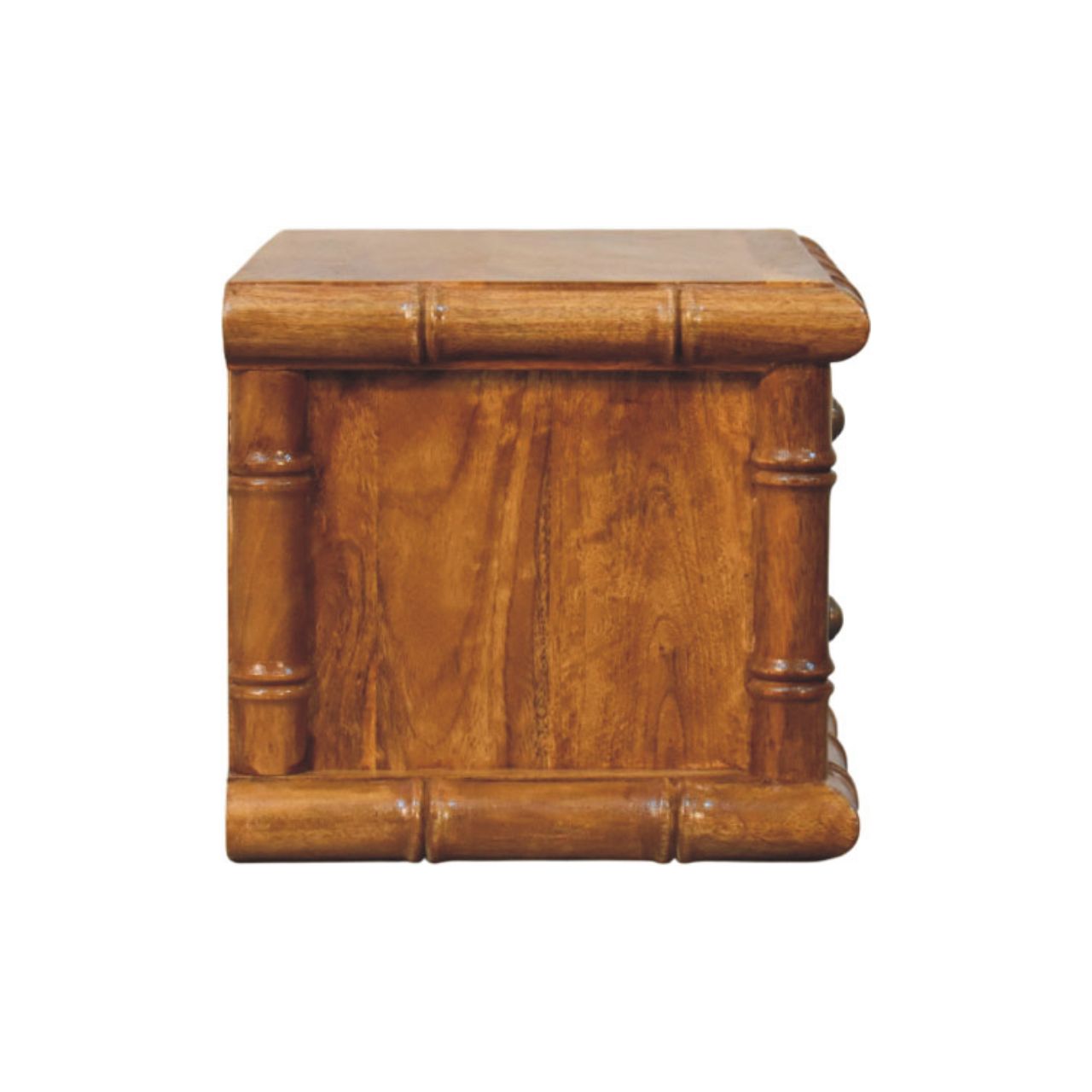 Peking Low Bamboo Bedside Unit  - Amber Oak
