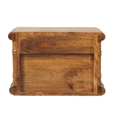 Peking Low Bamboo Bedside Unit  - Amber Oak