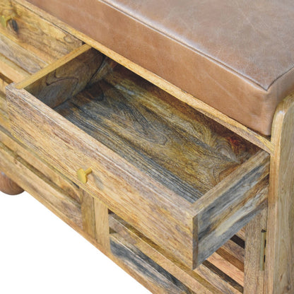 Comoros Leather Shoe Cabinet