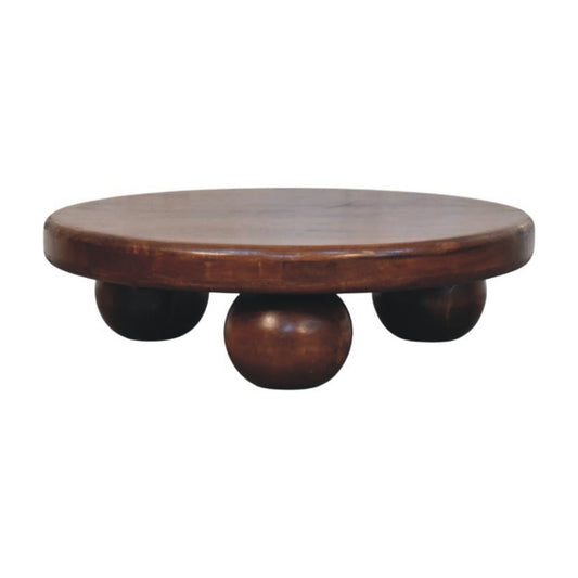 Miami Round Ball Foot  Coffee Table - Dark Finish