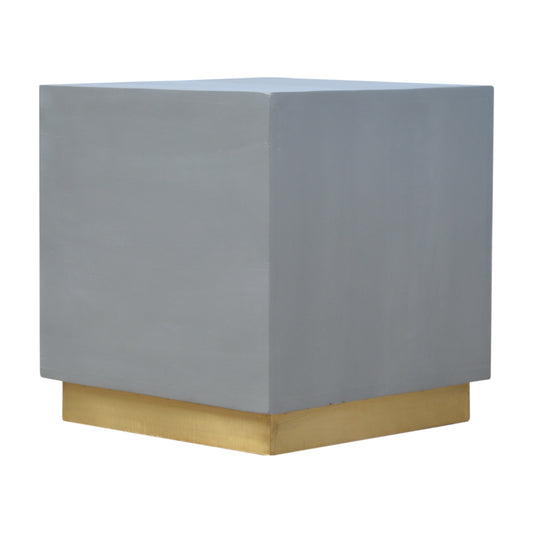 Detroit Footstool with Gold Base