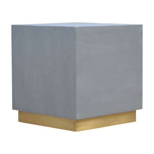 Detroit Footstool with Gold Base