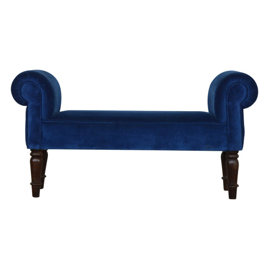 Amoura Velvet Bench - Royal Blue