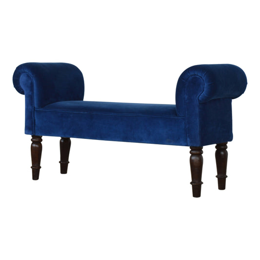 Amoura Velvet Bench - Royal Blue