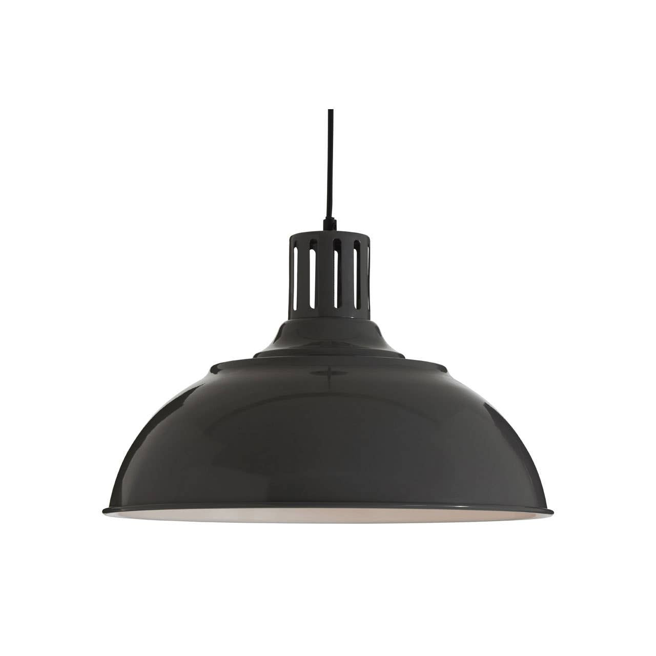 Industrial Grey Metal Pendant Light