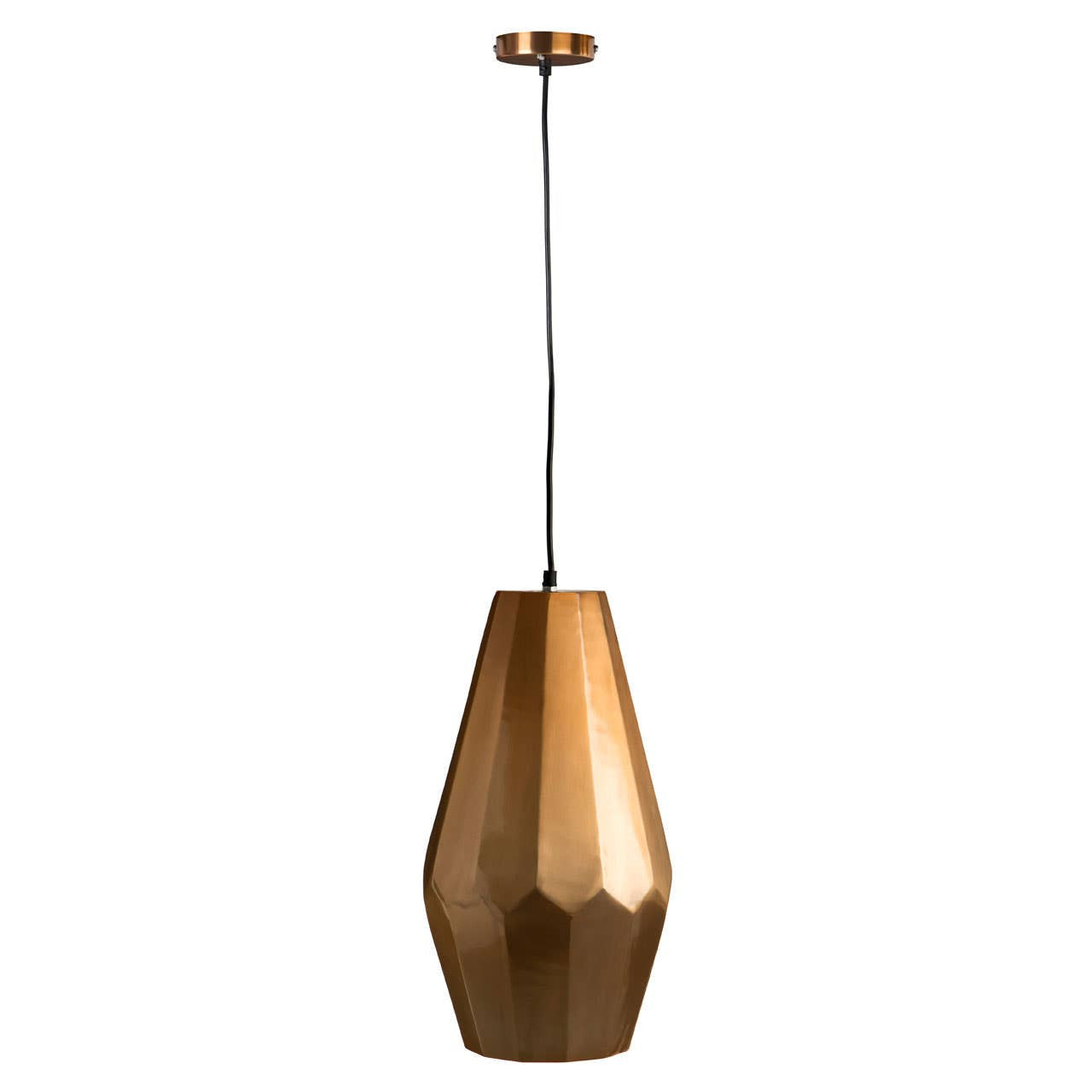Industrial Luxe Aluminium Copper Finish Large Pendant Light