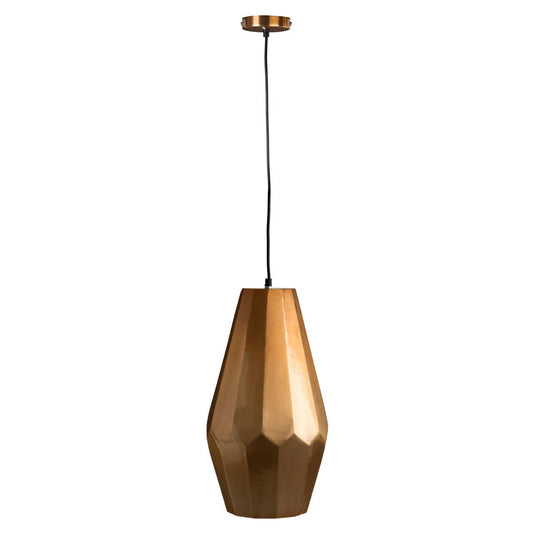 Industrial Luxe Aluminium Copper Finish Large Pendant Light