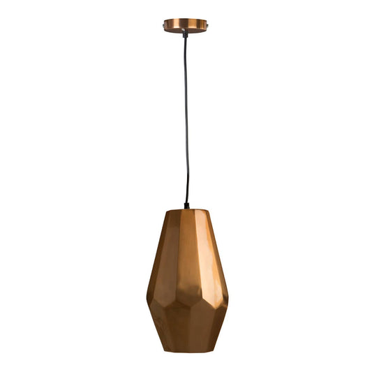 Industrial Luxe Aluminium Copper Finish Small Pendant Light