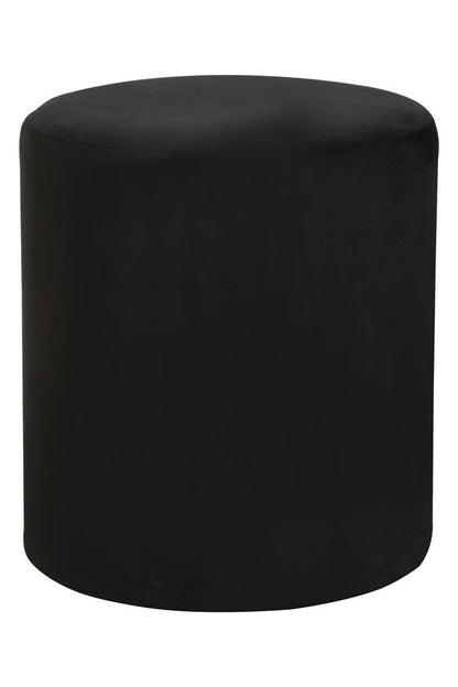 Lafayette Black Velvet Pouffe