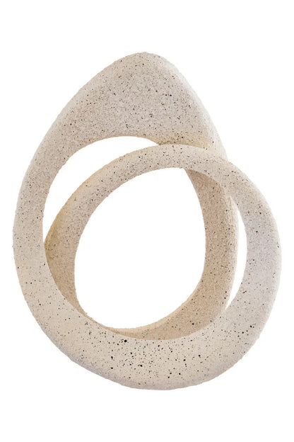 Mykonos Cream Textured Loop Sculpture