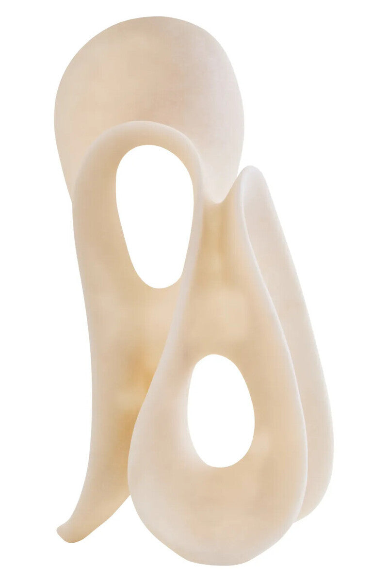 Mykonos Large White Marble-Effect Abstract Loop Sculpture