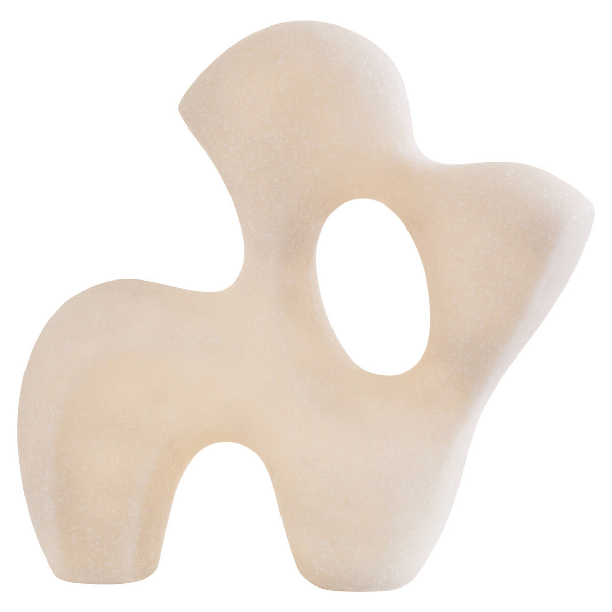 Mykonos White Marble-Effect Organic Sculpture