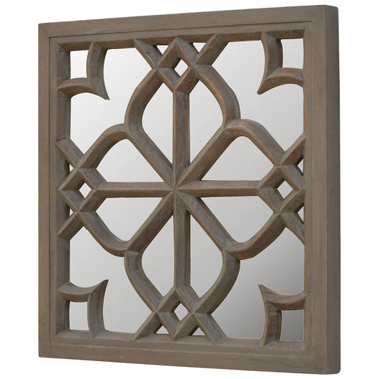 Floral Pattern Wall Mirror