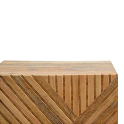 St Lucia 2 Drawer Bedside - Oak Finish