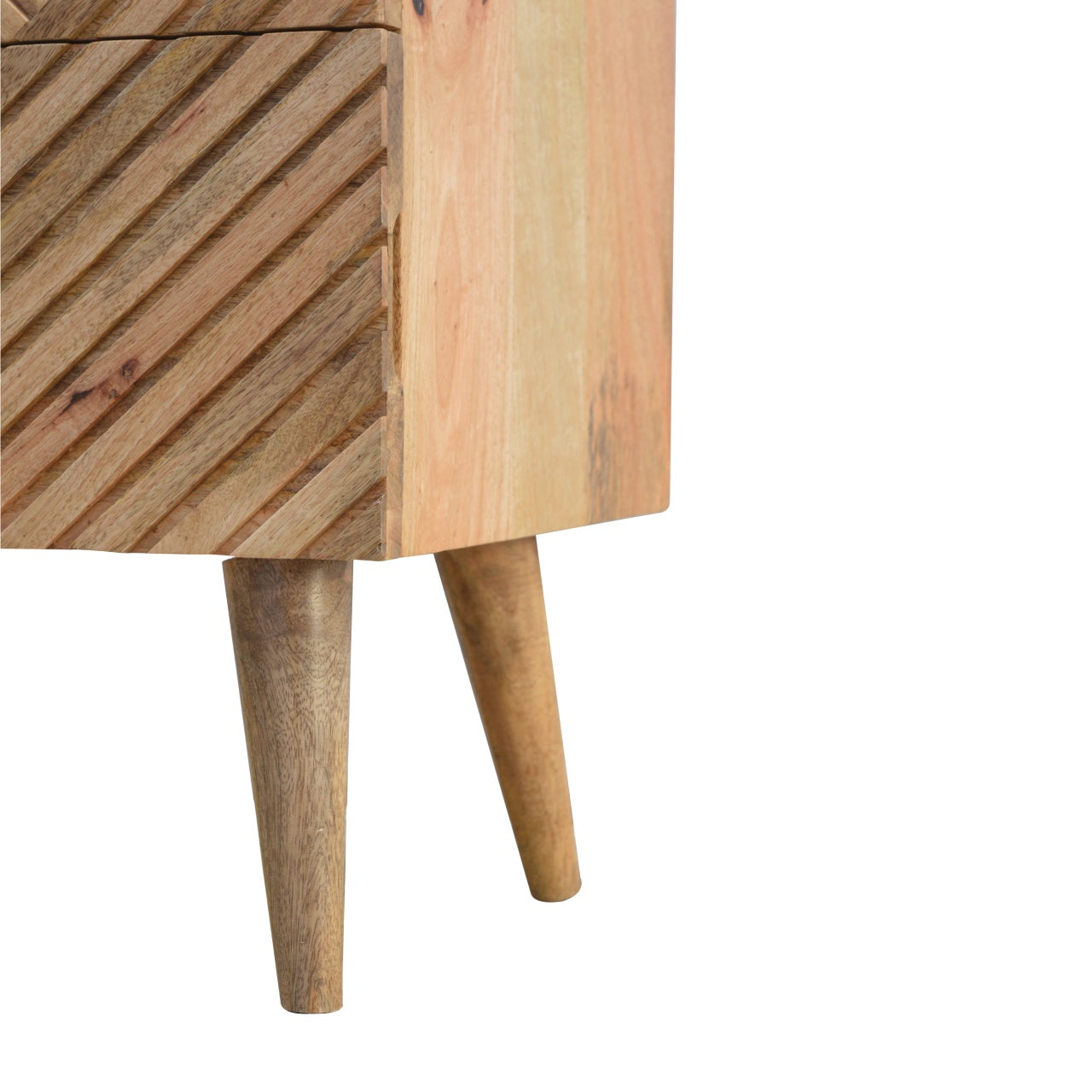 St Lucia 2 Drawer Bedside - Oak Finish