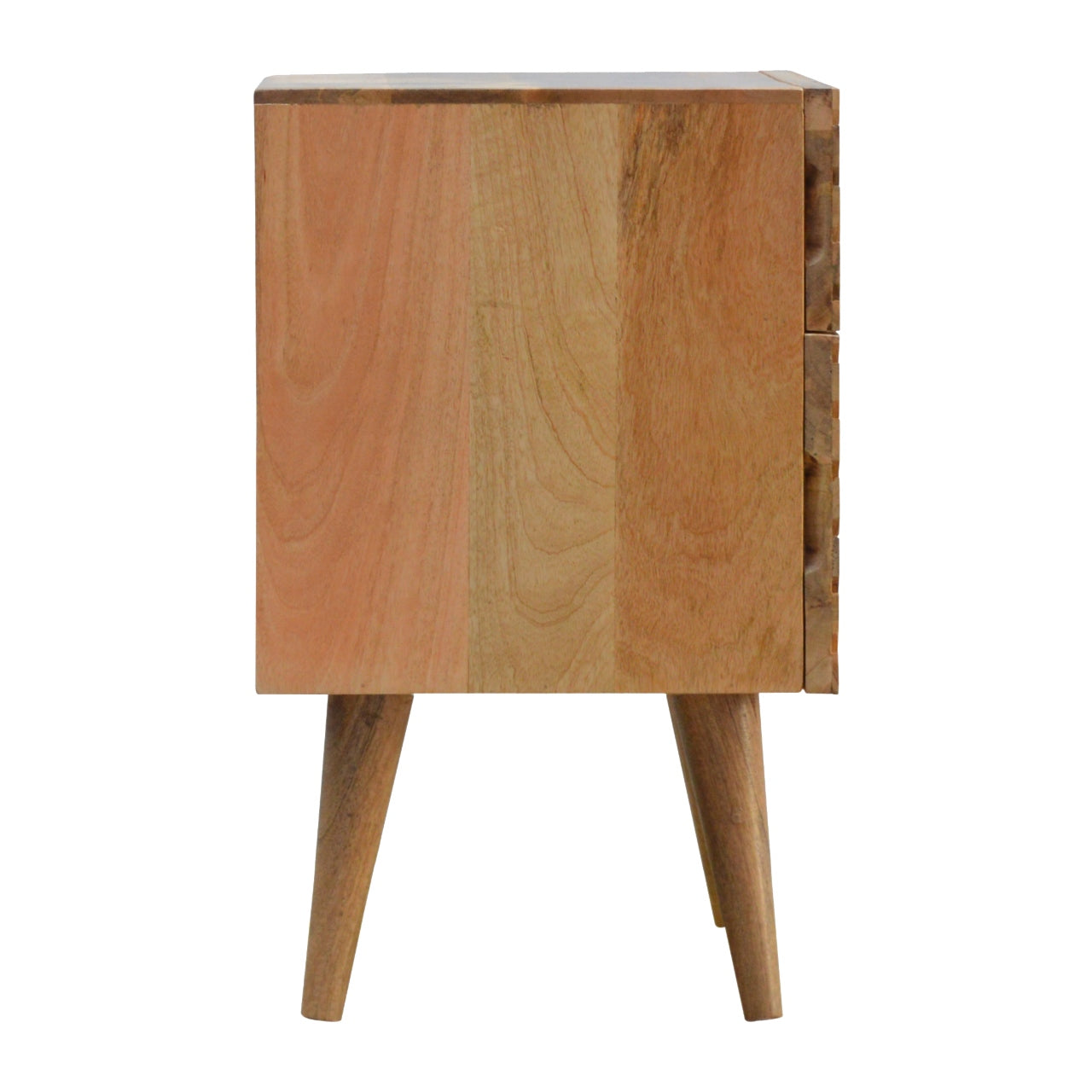St Lucia 2 Drawer Bedside - Oak Finish